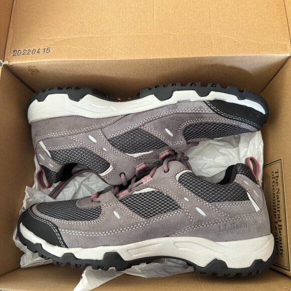 EUC LL BEAN Woman's sz 11 M Trail Model Hiker 4 Gray Boots Waterproof Low Top - Picture 1 of 11